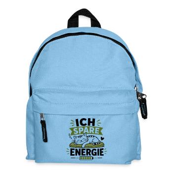 Ich Spare Energie Katze - Kinder Rucksack - Hellblau - Vorne