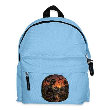 Dinosaurier T-Rex Vintage Urzeit Dino - Kinder Rucksack - Hellblau - Vorne