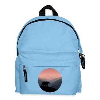 Wilder Braunbär - Kinder Rucksack - Hellblau - Vorne