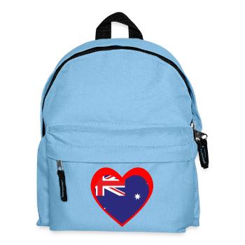 Red Aussie Heart – True Southern Spirit - Kids' Backpack - light blue - Front