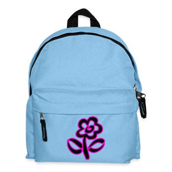 Blumen - Kinder Rucksack - Hellblau - Vorne