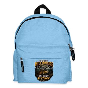 I’d Be A Millionaire If I Didn’t Fish Carp Design - Kids' Backpack - light blue - Front