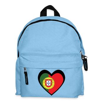 Portugal Coração Preto – Amor por Portugal - Sac à dos Enfant - bleu clair - Devant