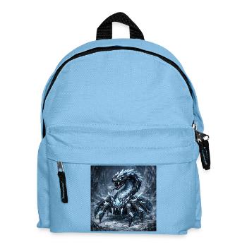 Dragon de Cristal dans une tempête de glace - Sac à dos Enfant - bleu clair - Devant