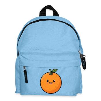 Mignon Orange - Motif de fruits sucrés été 2026 - Sac à dos Enfant - bleu clair - Devant