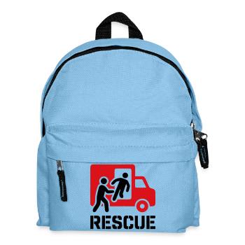 Rescue Rettungsdienst Einsatz - Kinder Rucksack - Hellblau - Vorne