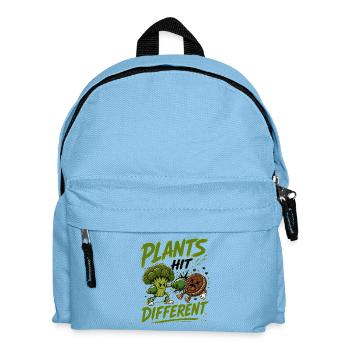 Les plantes touchent différemment - Un design végétarien/végane drôle - Sac à dos Enfant - bleu clair - Devant