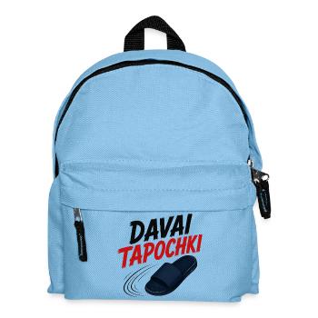 Davai Tapochki | Lustiger Slawen Humor - Kinder Rucksack - Hellblau - Vorne