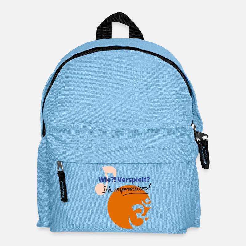 T-Shirt Design „Ich improvisiere!“ - Kinder Rucksack - Hellblau