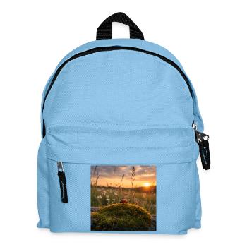 Ladybug in sunset and moss - Kids' Backpack - light blue - Front
