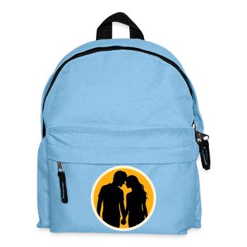 Couple Silhouette Love Romance Valentine's Day Boyfriend - Kids' Backpack - light blue - Front