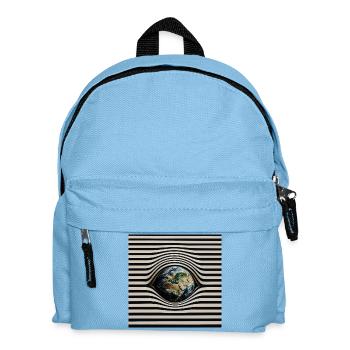 Terre en motif d’ondes optiques - Sac à dos Enfant - bleu clair - Devant
