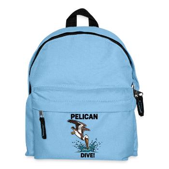 Brauner Pelikan-Seetaucher-Pelikan - Kinder Rucksack - Hellblau - Vorne
