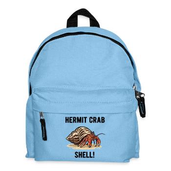 Bernard-l'ermite-Muschel-Einsiedlerkrabbe - Kinder Rucksack - Hellblau - Vorne