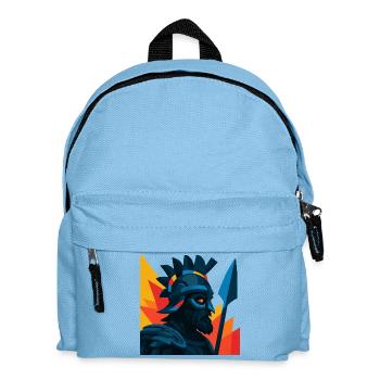 Griechisch-spartanischer Krieger - Kinder Rucksack - Hellblau - Vorne