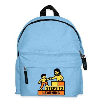 Logo Étapes pour apprendre l’école - Sac à dos Enfant - bleu clair - Devant