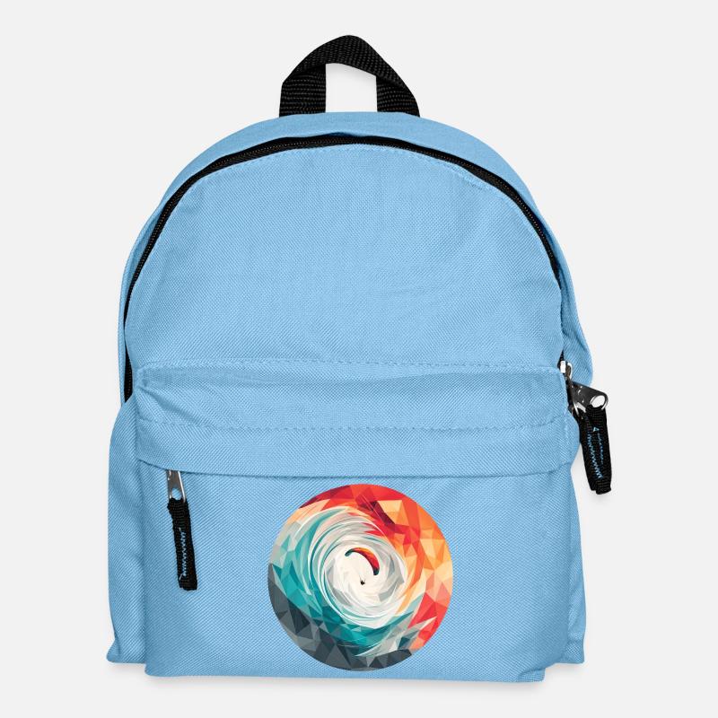 Geometrischer Wirbel Paragliding - Kinder Rucksack - Hellblau