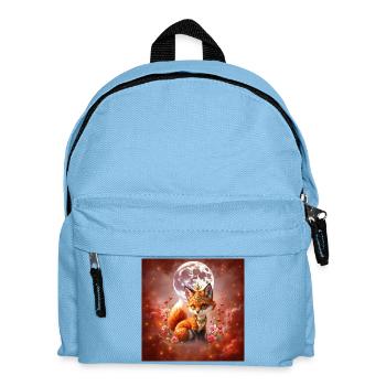 Lunar Fox with Jewels - Kids' Backpack - light blue - Front