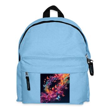 Bunte Beeren und Schmetterlinge - Kinder Rucksack - Hellblau - Vorne