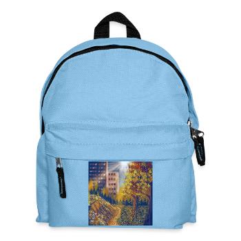 Herbstroute zwischen Stadt und Park - Kinder Rucksack - Hellblau - Vorne