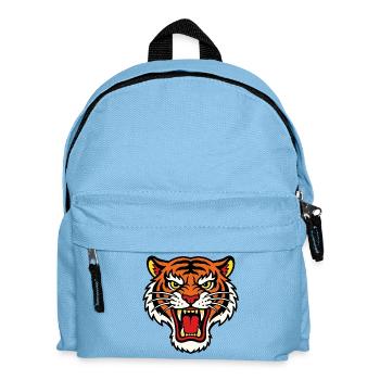 Wilder Tigerkopf-Tattoo-Stil - Kinder Rucksack - Hellblau - Vorne
