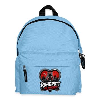 Ruhrpott im Herzen Herz Ruhrgebiet - Kinder Rucksack - Hellblau - Vorne