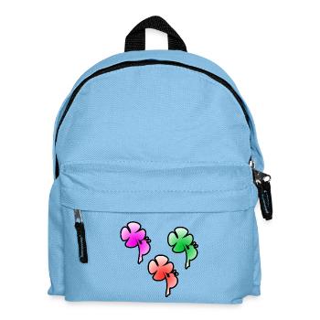 Blumen - Kinder Rucksack - Hellblau - Vorne