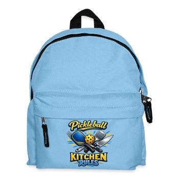 Pickleball Kitchen Rules - Kids' Backpack - light blue - Front
