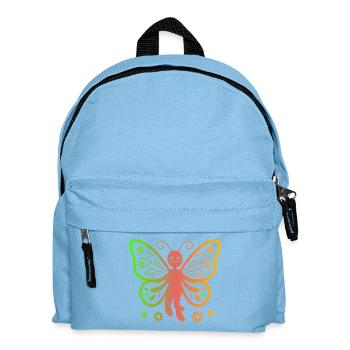 Regenbogen Schmetterling Magie - Kinder Rucksack - Hellblau - Vorne