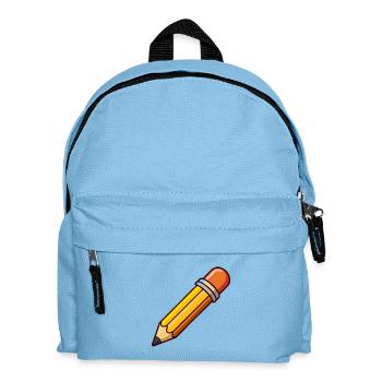Clipart de dessin animé au crayon - Sac à dos Enfant - bleu clair - Devant