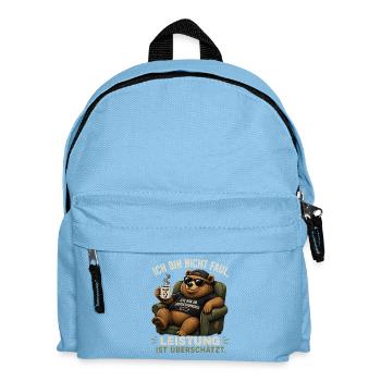 Energiemodus Bär: Leistung Überschätzt - Kinder Rucksack - Hellblau - Vorne
