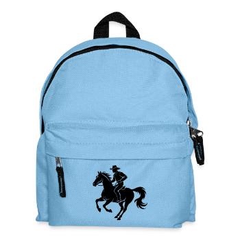 Cowboy über das Laufen - Kinder Rucksack - Hellblau - Vorne