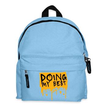 Doing My Best Lustig Ehrlich Motivational Spruch - Kinder Rucksack - Hellblau - Vorne