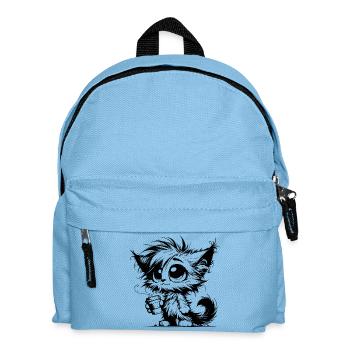 Große Augen kleiner Becher riesige Persönlichkeit - Kinder Rucksack - Hellblau - Vorne