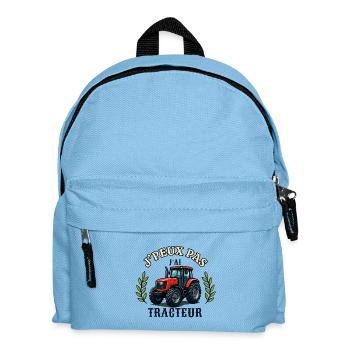 J'peux pas tracteur cartoon - Sac à dos Enfant - bleu clair - Devant
