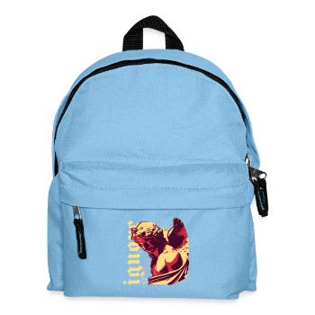 Antique Hero Silhouette in Pop Art Style - Kids' Backpack - light blue - Front