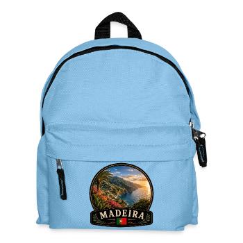 Madeira Funchal Paradies Blumen Atlantik Urlaub - Kinder Rucksack - Hellblau - Vorne