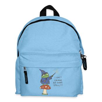 I Cast Be Gone Spell Funny Frog Wizard  - Kids' Backpack - light blue - Front