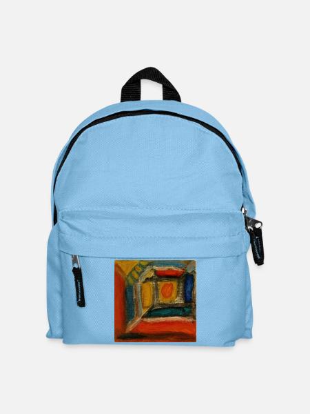 Farbiges Innenraum-Fragment - Kinder Rucksack - Hellblau