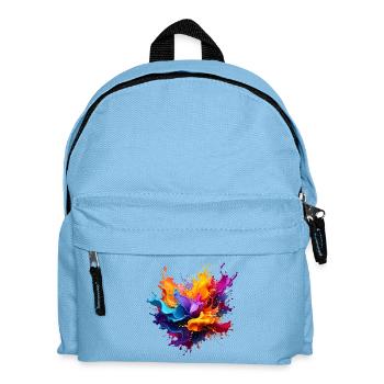 Farbspritzer Explosion - Kinder Rucksack - Hellblau - Vorne