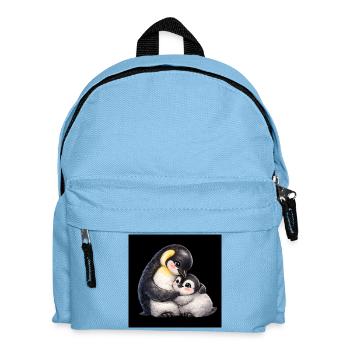 Maman Pingouin câline son bébé - Sac à dos Enfant - bleu clair - Devant