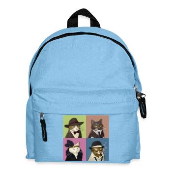 Dapper Cats Quartet - Kids' Backpack - light blue - Front