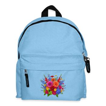 Blossom Explosion – Colorful Summer Bouquet - Kids' Backpack - light blue - Front