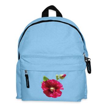 Vibrant_Crimson_Hollyhock_Flower - Kinder Rucksack - Hellblau - Vorne