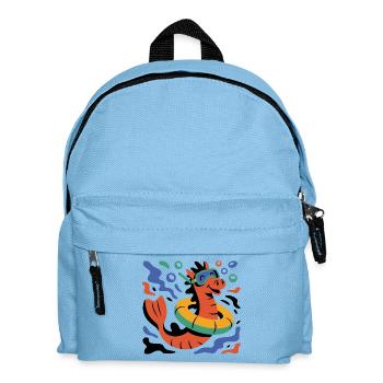 Cooles Seepferd - Kinder Rucksack - Hellblau - Vorne