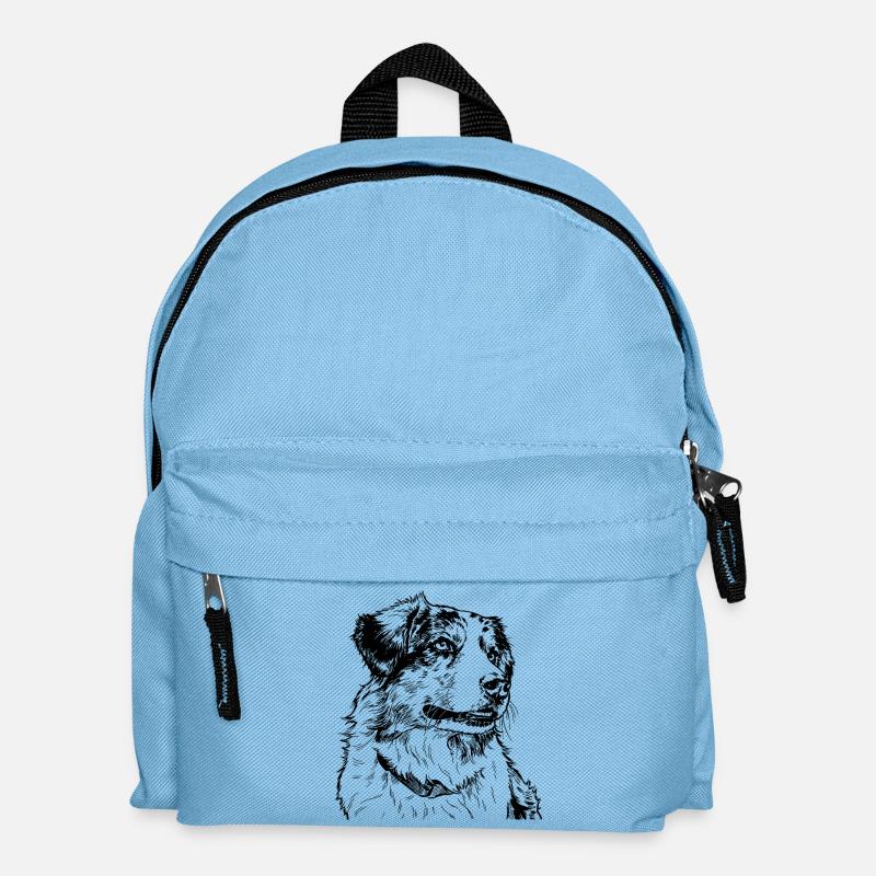 Australian Shepherd - Kids' Backpack - light blue