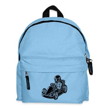 Go kart - Kids' Backpack - light blue - Front