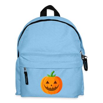 Halloween-Kürbis - Kinder Rucksack - Hellblau - Vorne