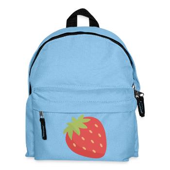 Erdbeer-Pop-Art-Charme - Kinder Rucksack - Hellblau - Vorne