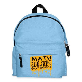 Math The Only Subject That Counts Nerd Mathe Logo - Kinder Rucksack - Hellblau - Vorne